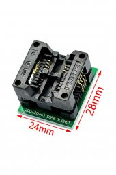 200 Mil Smd Soic8 Sop8 SO8 to Dip8 Yaylı Soket Adaptör  Eeprom Flash Programlayıcı 200mil Geniş Tip - 1