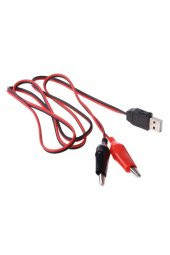 USB Krokodil Çevirici Kablo - 5V Kaynak  Test Kablosu 60cm Max 2A - 4