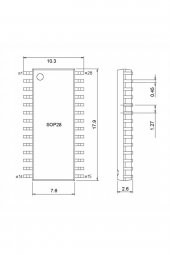 SOP28 SO28 to DIP28 Yaylı Adaptör Soket  Eeprom Flash Programlayıcı Entegre Kolay Programlama Aparatı - 7