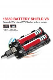 2x 18650 Pil Şarj Kartı V8 Battery Shield Lityum Li-on Powerbank - 2