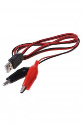 USB Krokodil Çevirici Kablo - 5V Kaynak  Test Kablosu 60cm Max 2A - 6