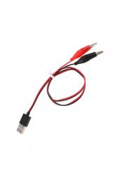 USB Krokodil Çevirici Kablo - 5V Kaynak  Test Kablosu 60cm Max 2A - 7