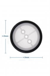 29mm Mini Rubber Tekerlek 2mm Mil Uyumlu Robot Oyuncak Wheel - 1
