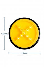 42mm Mini Rubber Tekerlek 3mm Mil Uyumlu Robot Oyuncak Wheel - 1