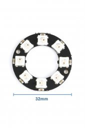 8 Bit NeoPixel Halka Ring WS2812B 5050 Rgb Led Modül 5050 Adreslenebilir Lamba Kart Full Color Ekran - 2