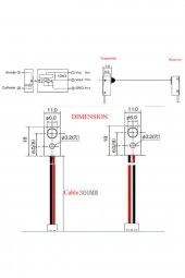 DC 5V Beam Sensör Çift 30cm Engel Algılayıcı Kapı Pencere Fotosel - 8