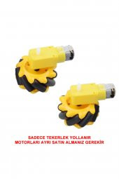 48mm Omni Mecanum Tekerlek Çifti 45 Derece Açılı 9 Roller 1:48 - 7