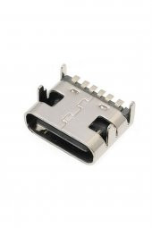 Type-C Usb Soket 6 Pin Smd USB 3.1 Cep Telefonu Elektronik Cihaz Usb Port Konnektör Şarj Soketi Dişi - 1