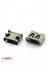 Type-C Usb Soket 6 Pin Smd USB 3.1 Cep Telefonu Elektronik Cihaz Usb Port Konnektör Şarj Soketi Dişi - 6