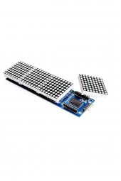 MAX7219 4 Adet 8x8 64 Nokta Led Matrix Modül  Dot Matrix 5V Ortak Katot Led Ekran Saat - 5