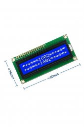 1602A 2x16 Mavi Karakter LCD Modül   Display Ekran 5V Beyaz Arka ışık 16X2 16 X 2 Standart Sol Üst Lcd Gösterge - 2
