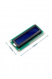 1602A 2x16 Mavi Karakter LCD Modül   Display Ekran 5V Beyaz Arka ışık 16X2 16 X 2 Standart Sol Üst Lcd Gösterge - 4