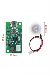 Micro Usb Ultrasonik Nem Üretici Devre Seramik Disk Transducer 5V 2W Soğuk Buhar Sis Duman Atomizer - 2