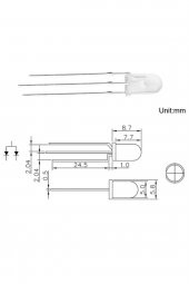 Led 5mm Kırmızı Yeşil Ortak Katot 2 Renk Bicolor 3 Pin Diyot Işık thumbnail 4