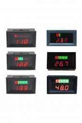 Akü Kapasite Göstergesi Voltmetreli Pil Batarya Akü  12V 24V 36V - 4