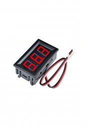 0.56 inch DC 0-100V Digital Kırmızı Voltmetre 3 Telli Panel Tip - 1