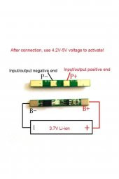 1S 3.7V 3A BMS Koruma Kartı Lityum Batarya 18650 Li-ion Lipo - 3