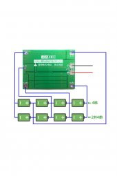 4S 40A Lityum Batarya BMS Koruma Kartı Standart Versiyon Pil Li-ion 18650 16.8V - 6
