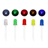 100 Adet 5mm LED Seti Kutulu 5 Renk Elektronik Işık Kaynağı Lamba Gösterge Uyarı Sinyali - 4