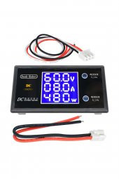 DC 0-100V 10A Digital Voltmetre Ampermetre ve Wattmetre DeekRobot 0-1000W Mavi Lcd - 2