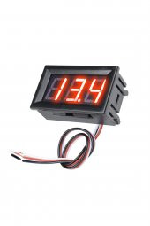 0.56 inch DC 0-30V Dijital Voltmetre Kırmızı  3 Telli 0.56  DC 0-30V Panel Tip Kırmızı Volt Besleme - 1