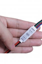 3 Tuşlu RGB Led Dimmer DC 12V 3A  Renk Hız Parlaklık Ayarı Ortak Anot 20 Renk 19 Mod Hafıza 5050 - 8
