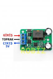 Sabit 5V 5A Çıkışlı Güç Kaynağı Voltaj Düşürücü Modül     HW-468 - 1