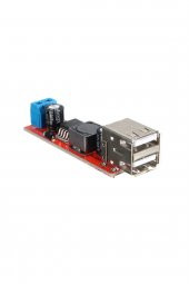 LM2596 Dual USB Power Modül Voltaj Düşürücü Mp3 Mobil Güç Kaynağı - 1
