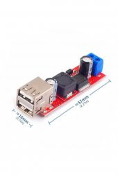 LM2596 Dual USB Power Modül Voltaj Düşürücü Mp3 Mobil Güç Kaynağı - 2