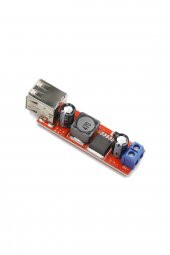 LM2596 Dual USB Power Modül Voltaj Düşürücü Mp3 Mobil Güç Kaynağı - 3