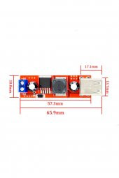 LM2596 Dual USB Power Modül Voltaj Düşürücü Mp3 Mobil Güç Kaynağı - 6