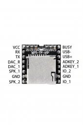 MP3-TF-16P Mini Mp3 Wav Wma Player Modülü Micro Sd 32G TF Kart Ses Müzik Çalma Kartı Uart Usb 24 Bit - 6