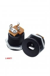 5.5x 2.1mm Plastik DC Güç Soketi Panel Montaj Power Jack Adaptör - 8