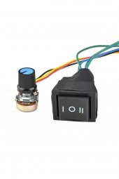 20A 60V DC Motor Pwm Hız Kontrol Devresi 0-100 Ayarlanabilir İleri Geri Durdurma Yön Kontrol Anahtarlı Fan - 7
