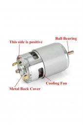 RS775 DC Motor 24V 15000Rpm  Yüksek Hız Tork Çift Bilyalı Rulman Matkap Torna CNC Router Motor - 3