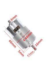 RS775 DC Motor 24V 15000Rpm  Yüksek Hız Tork Çift Bilyalı Rulman Matkap Torna CNC Router Motor - 6