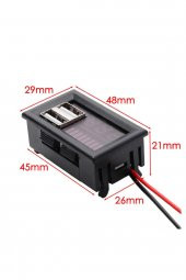 USB Soketli Voltmetreli Akü Kapasite Göstergesi 12V Pil uyumlu - 8