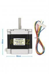23HS5628 Nema 23 Step Motor 1.26Nm 2.8V 2.8A D Mil 2 Faz 1.8 Derece 200 Adım 3D Yazıcı Printer - 1
