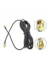 RG174 50 ohm Koaksiyel SMA Erkek Dişi 5 Metre Kablo  RF Sinyal Uzatma Kablosu 0-6Ghz Koeksiyel Wifi - 2