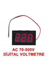 0.56 AC 70-500V Dijital Kırmızı Voltmetre İki Telli Panel Tip - 1