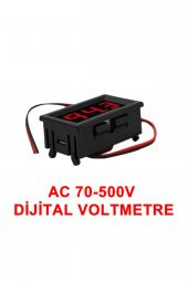 0.56 AC 70-500V Dijital Kırmızı Voltmetre İki Telli Panel Tip - 2