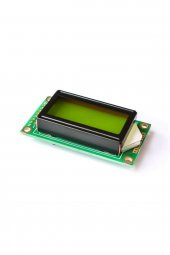 0802A 2x8 Yeşil Karakter LCD Modül  Display Ekran 5V Siyah Yazı 8X2 8 X 2 Lcd Menü Yazı - 5