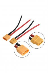 XT60 Soketli Kablo Çifti - Erkek Dişi 10cm 100mm LiPo Pil Batarya - 8