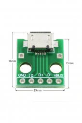 Micro Usb To Dip Çevirici Pcb 5V Usb Haberleşme Deney Prototip - 4