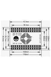 TQFP-1 0.5mm Smd Dip Çevirici Pcb TQFP16 TQFP32 TQFP48 TQFP64 - 8