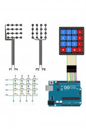 4x4 Membran Keypad 16 Buton Matrix Tuş Takımı - 8