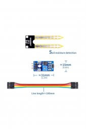 Toprak Nem Sensörü Arduino Higrometre Soil Moisture Sensor thumbnail 1