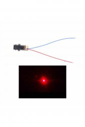 Kablolu Kırmızı Nokta Lazer Modül Plastik Kafa 5mW 650nm 3V 5V 6mm 15 Metre Mesafe Lazer Diyot Modül - 1
