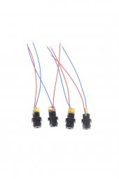 Kablolu Kırmızı Nokta Lazer Modül Plastik Kafa 5mW 650nm 3V 5V 6mm 15 Metre Mesafe Lazer Diyot Modül - 2