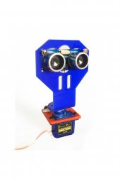 HC-SR04 Ultrasonik Sesnsör Bağlantı Montaj Aparatı  Mesafe Sensör Tutucu Servo Akılı Araba Robot Engel - 2